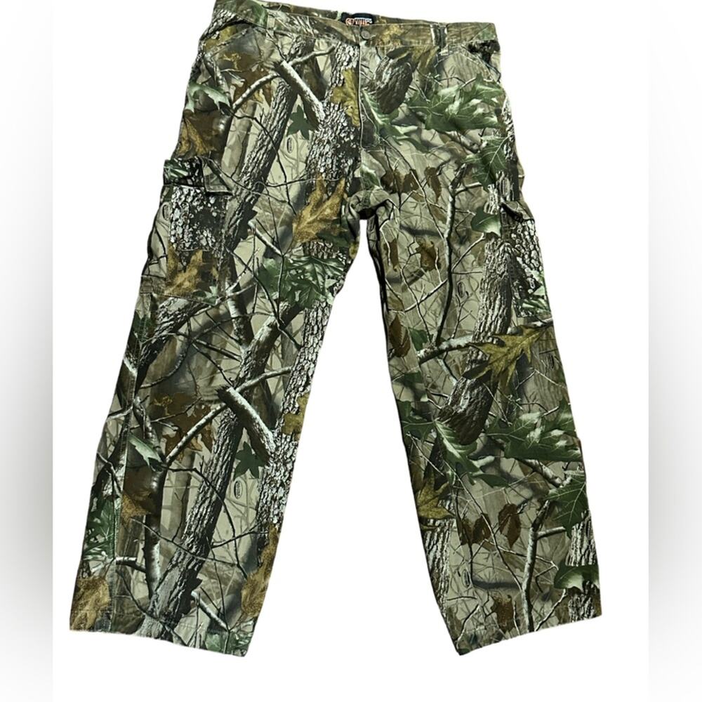 Outfitters Ridge RealTree Hardwood Camo Cargo Pants Mens XL 100% Cotton